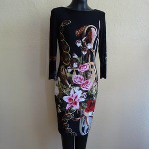 Joseph Ribkoff black floral size 8 dress